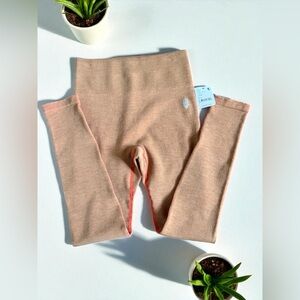 NWT Free People Movement High-Rise Good Karma leggings Camel Heather Size XS/S